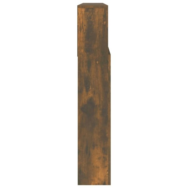 Berkfield Headboard Cabinet Smoked Oak 220x19x103.5 cm