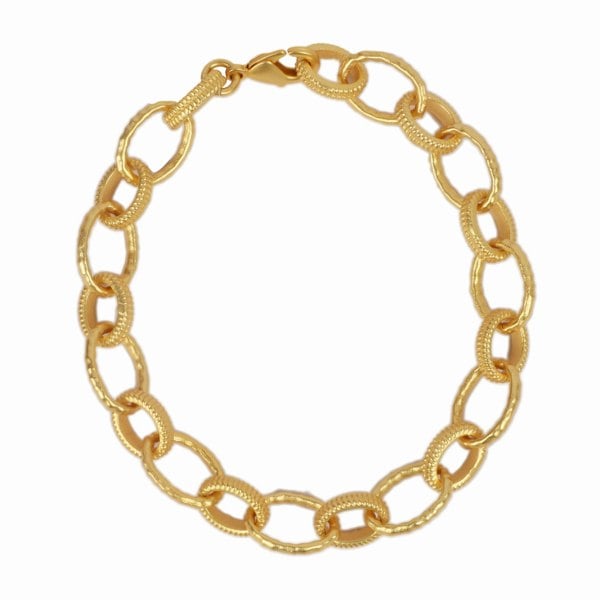 Lila Rasa Oval Hammered Link Bracelet