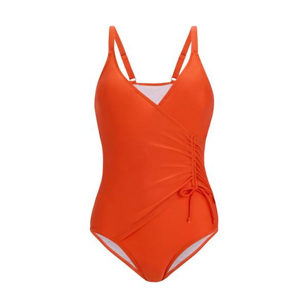 Regatta Womens/Ladies Baylenne Plain One Piece Swimsuit - Tangerine Tango - 