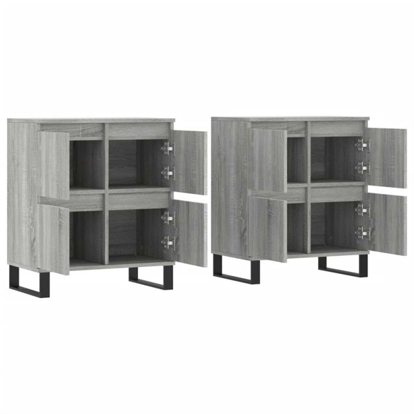 Berkfield Sideboards 2 pcs Grey Sonoma Engineered Wood