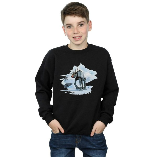 Star Wars Boys Christmas AT-AT Reindeer Sweatshirt - Black