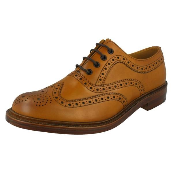 Loake Mens Loake Burnished Leather Brogues Ashby