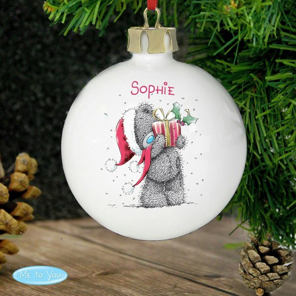 Personalised Memento Company Personalised Me To You Christmas Present Bauble