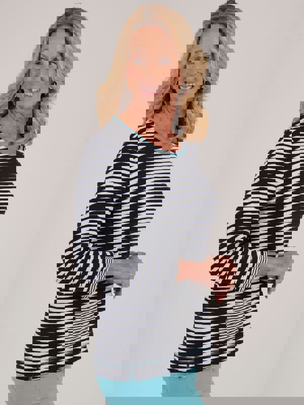 TIGI-Wear Stripe Top With Pocket