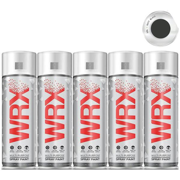 WRX 5X WRX Matt Black Spray Paint 400ml