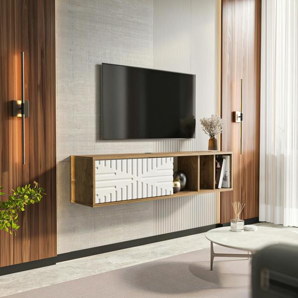 Decorotika Teo Floating TV Stand TV Cabinet for TV's up to 55"