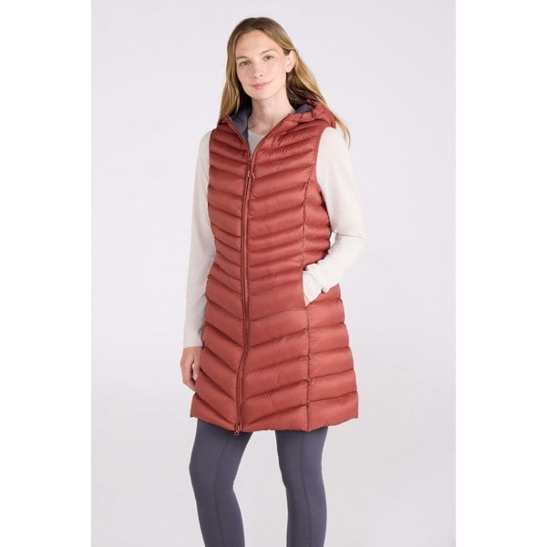 Mountain Warehouse Womens Florence Padded Long Gilet - Rust