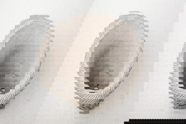 Pair of Large Wicker pattern Stone Plant pot