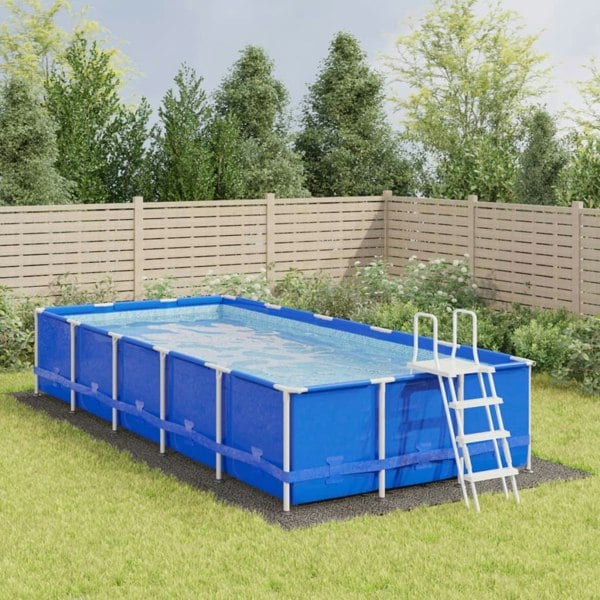 Berkfield Pool Ground Cloth Light Grey 820x420 cm Polyester Geotextile