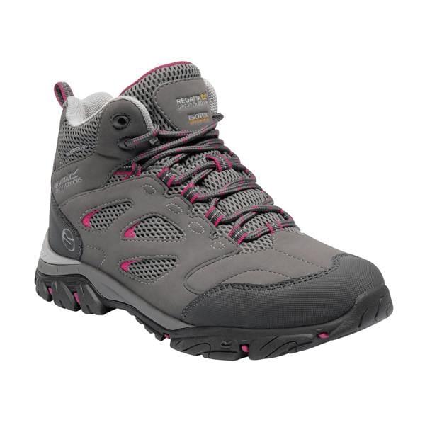 Regatta Womens/Ladies Holcombe IEP Mid Hiking Boots - Steel/Vivacious - 