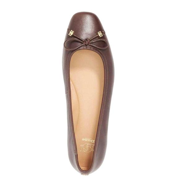 Dune London Womens/Ladies Hennie Leather Ballerina Flats - Brown - 