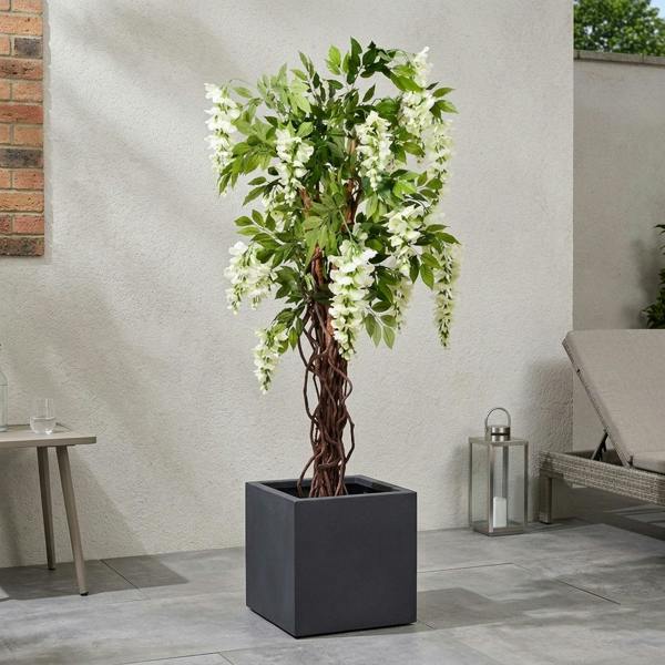 Garden Greatness Lifelike Cream Wisteria Potted Tree