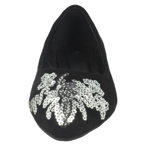 Spot On Ladies Spot On Flat Pointed Toe Ballerinas