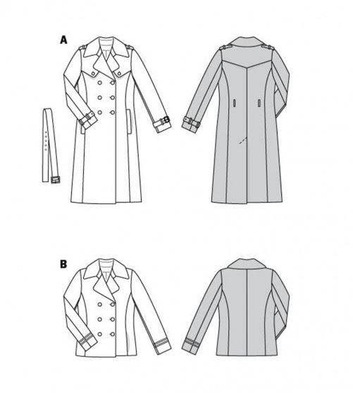Burda Sewing Pattern 5984 Coats and Jackets For Women, 8-18 (34-44) - Advanced