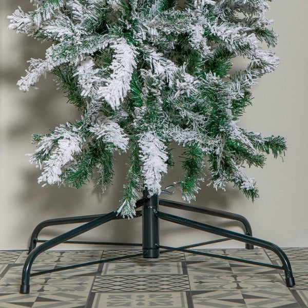 Samuel Alexander 8ft (2.30m) Samuel Alexander Double Door Snow Flocked Christmas Tree Flat Top Arch with 2000 Tips