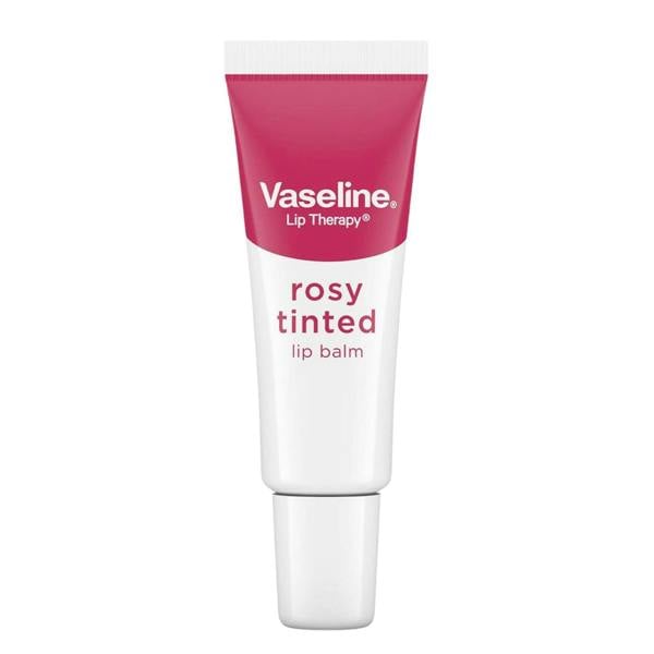 Vaseline Lip Therapy Rosy Tinted Lip Balm Pocket Tube 10g Pink Hint, 4 Pack