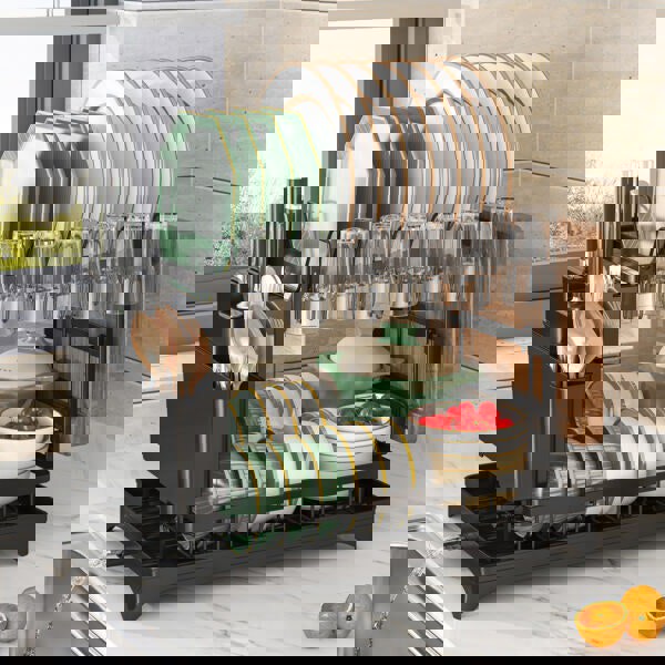 Leaper 1pc Dish Drying Rack For Kitchen Counter Over The Sink