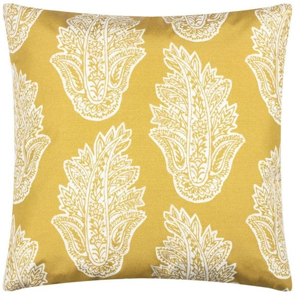 Paoletti Kalindi Paisley Outdoor Cushion Cover - Saffron