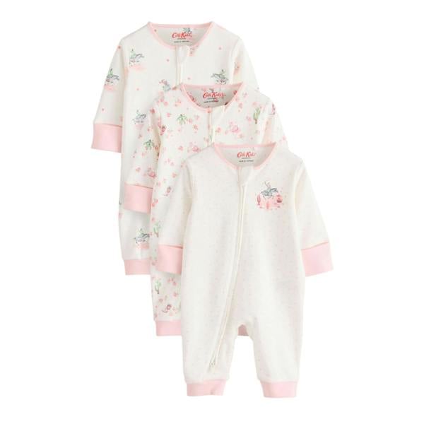 Cath Kidston Baby Girls Floral Sleepsuit (Pack of 3) - Pink - 