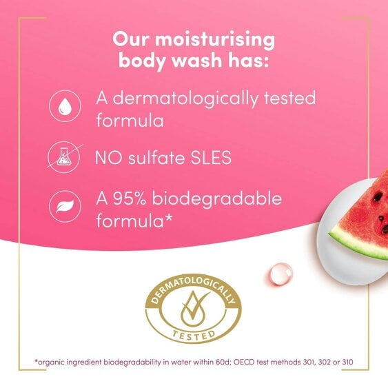 Dove Juicy Hydrate Body Wash, 0% Sulfates & SLES Gentel Cleansing 450ml