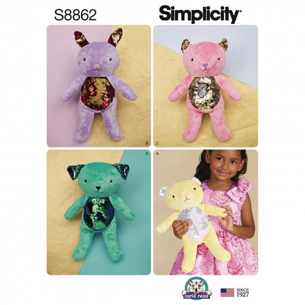 Simplicity Sewing Pattern 8862, Toys One Size - Intermediate