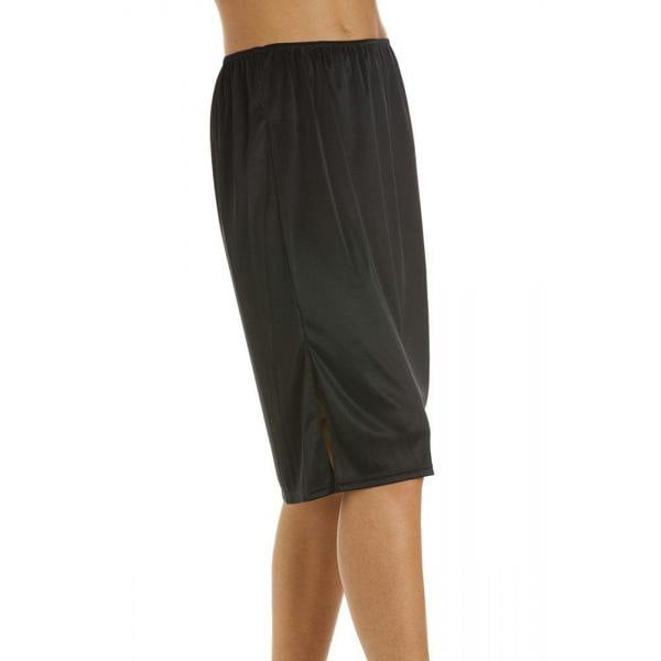 Women's 24'' Half Length Cling Resistant Under Skirt Slip Black
