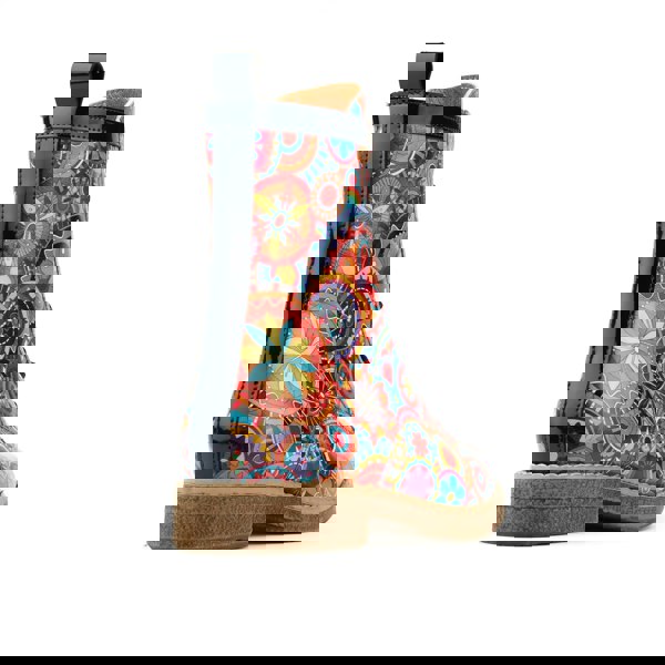 Embassy London Traveller - Signature - Women's higher shaft leather boot with laces and zip