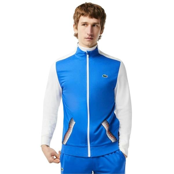 Lacoste Mens Colour Block Full Zip Regular Track Jacket - Kingdom Blue - 