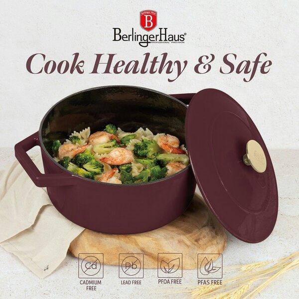 Berlinger Haus Casserole, 24 cm, cast iron Berlinger Haus BH6542 Leonardo