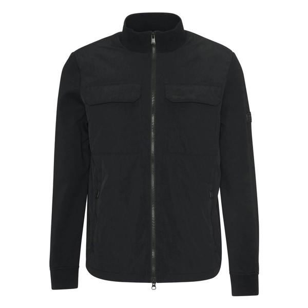 Barbour International Ethan Funnel Neck Quilted Sweat Jacket Black