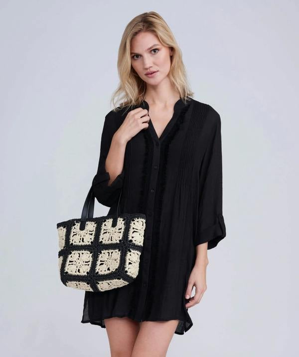 Pia Rossini Aniston - Straw Tote Bag