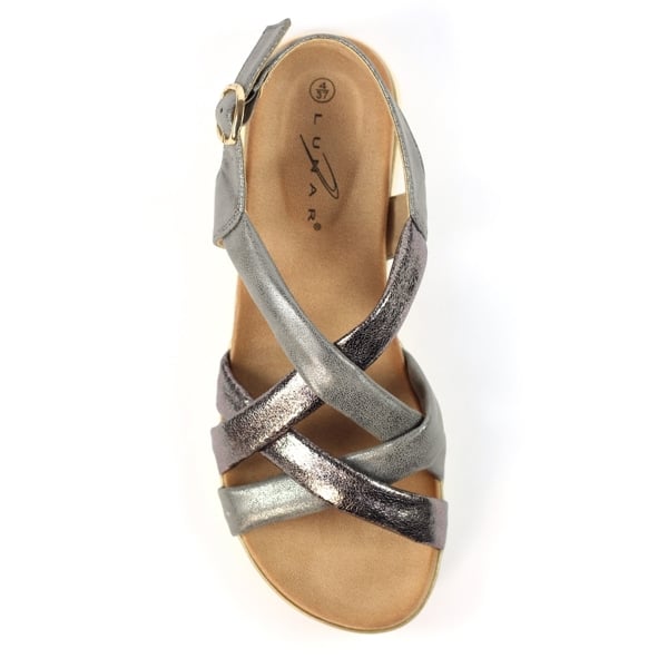 Lunar Womens Roma Sandals - Pewter
