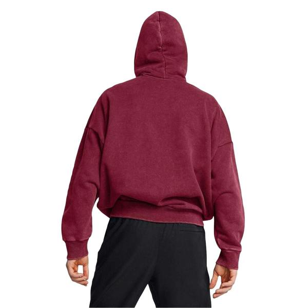 Under Armour Mens Relaxed Fit Drop Sleeve Hoodie - Red - 