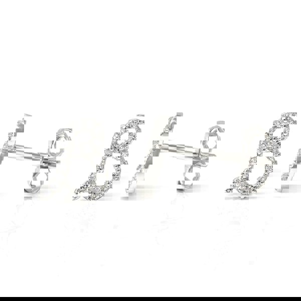 Say It With Luxe CZ Initial Earrings - Sterling Silver