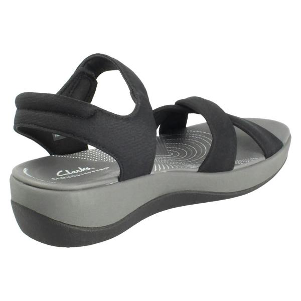 Clarks Ladies Clarks Cloudsteppers Strappy Wedge Sandals Arla Daisy