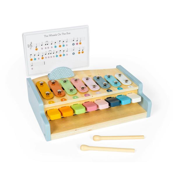 Bigjigs Toys Xylophone and Piano - Multifunctional 2-in-1 Musical Toy