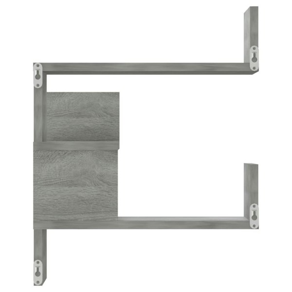 Berkfield Wall Corner Shelves 2 pcs Grey Sonoma 40x40x50 cm Engineered Wood