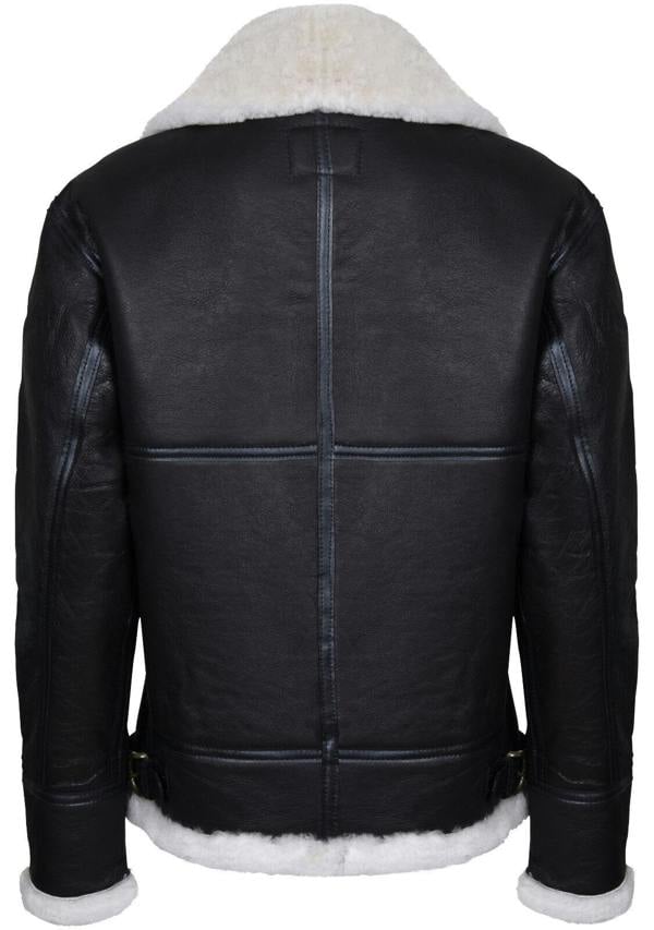 Infinity Leather Men's Pilot B3 Flying Shearling Sheepskin WWII Bomber Aviator Jacket