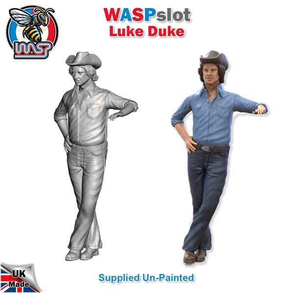 a man wearing a cowboy hat and standing next to a statue