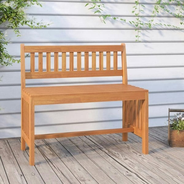 Berkfield Garden Bench 80 cm Solid Wood Eucalyptus