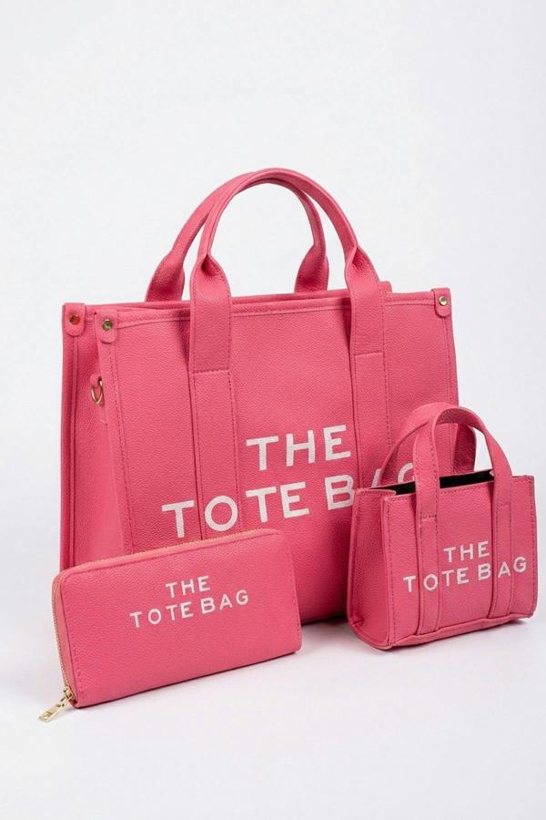 Sophia Tote Bag Set - Pink