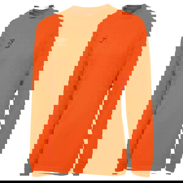 Umbro Childrens/Kids Club Long-Sleeved Jersey - Shocking Orange