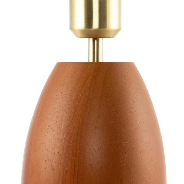 Chunky Wooden Table Lamp Base with Mahogany Finish with Inline Switch Image 8