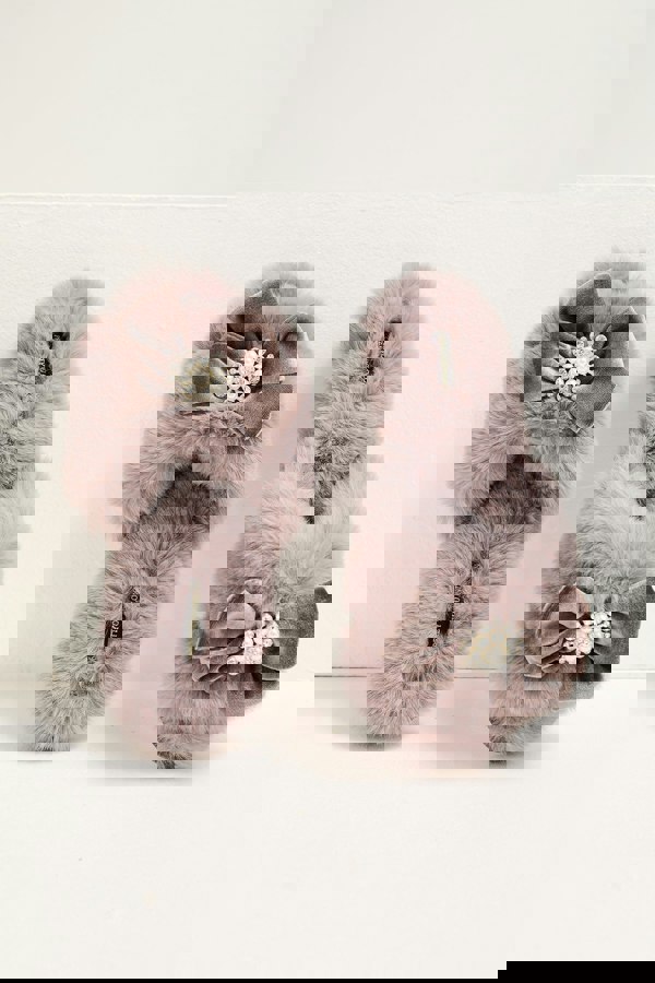 Pretty You London Women's Anya Slider Slippers in Mink