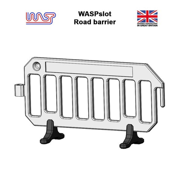 MCSlots Slot Car Trackside Scenery  White Road Barriers x 8 1:32 Scale WASP