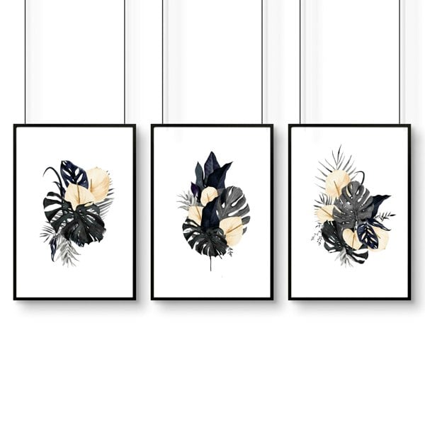 Office wall paintings | set of 3 framed wall art