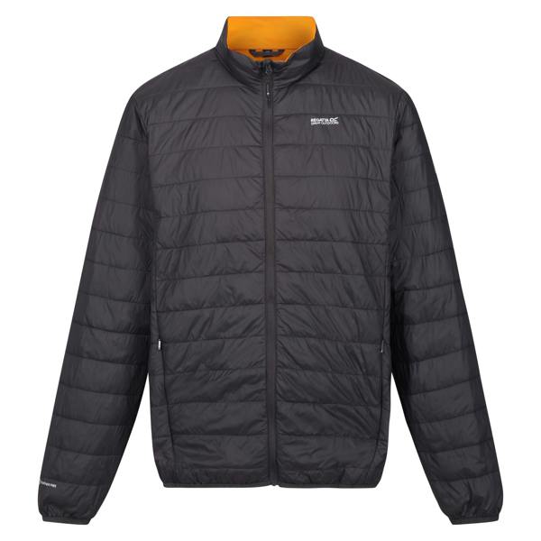 Regatta Mens Hillpack Quilted Insulated Jacket - Ash/Orange Pepper - 