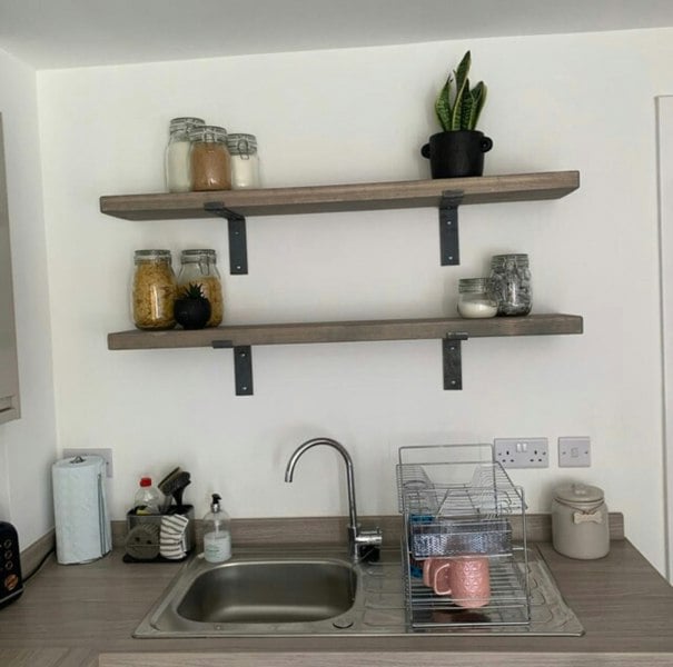 The Bespoke Carpentry Co Industrial Shelves with Brackets