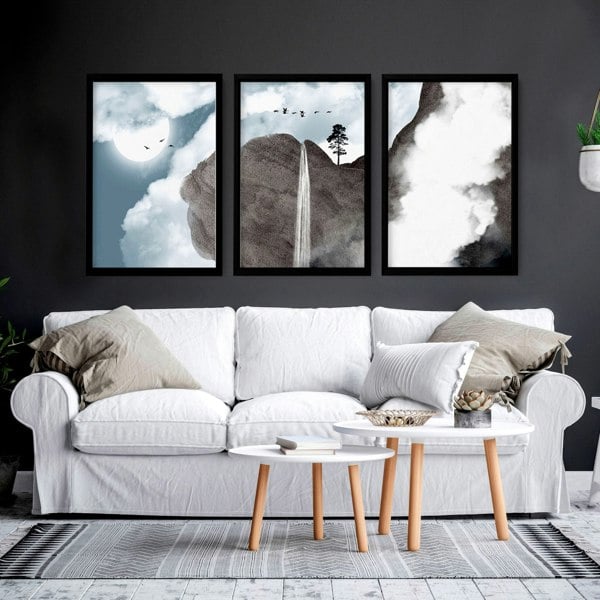 Large picture for living room | set of 3 framed wall art