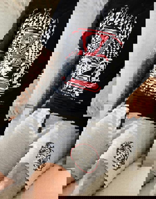 Gas Monkey Garage Mens Black Logo Short Sleeve Short Leg Pyjama Set